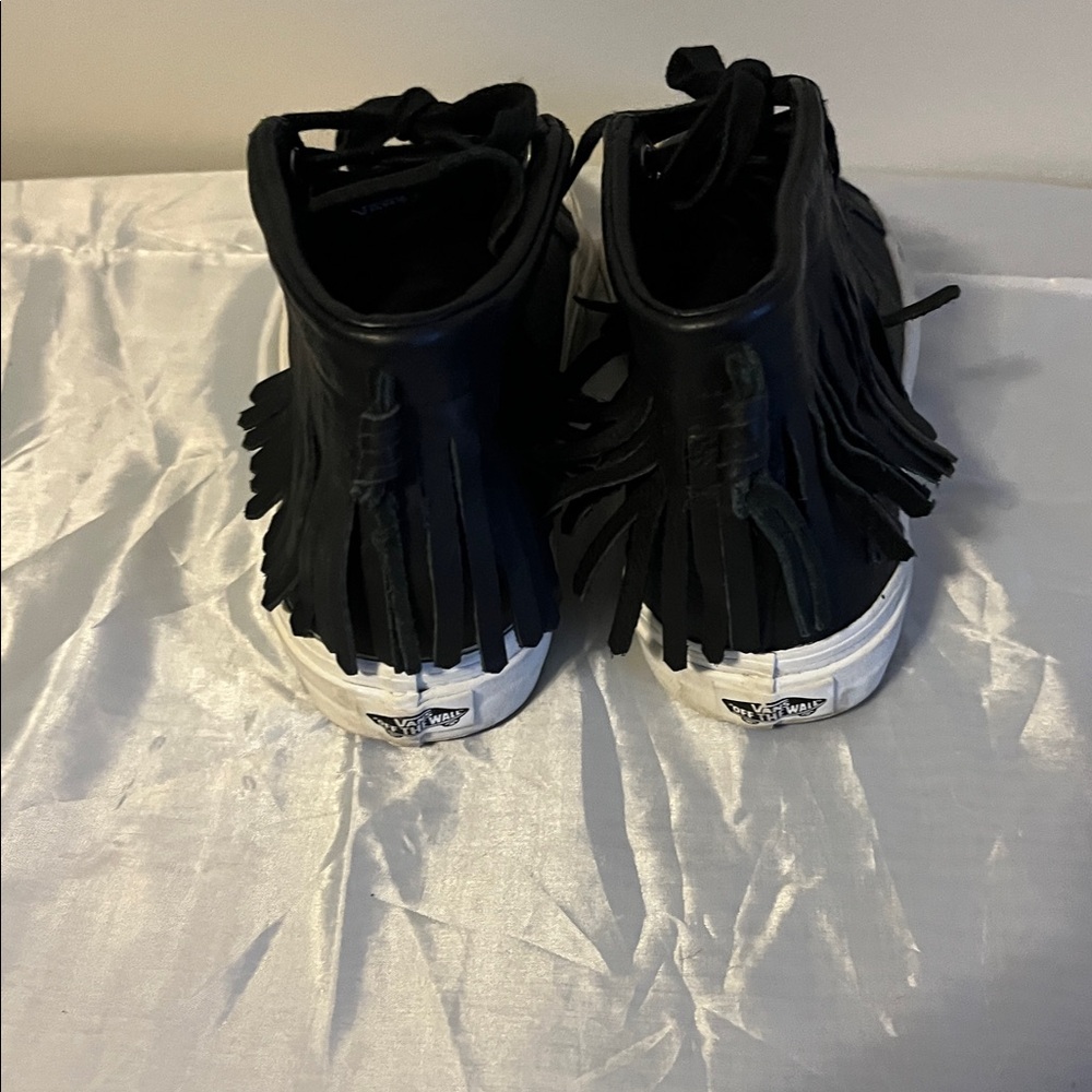 Vans fringe Black High-Top Sneakers with Fringe - Picture 4 of 5